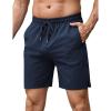 COOFANDY Men’s Athletic Running Shorts 7″ Quick Dry Lightweight Workout Gym Basketball Hiking Shorts with Pockets(Navy Blue)