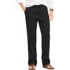 COOFANDY Men’s Casual Linen Summer Beach Pants Lightweight Drawstring Elastic Waist Yoga Trousers(Black)