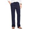 COOFANDY Men’s Casual Linen Summer Beach Pants Lightweight Drawstring Elastic Waist Yoga Trousers(Navy Blue)