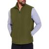 COOFANDY Men’s Casual Outerwear Vest Lightweight Full-Zip Sleeveless Jacket Outdoor Hiking Travel Golf Vest with Pockets(Army Green)