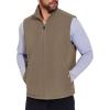 COOFANDY Men’s Casual Outerwear Vest Lightweight Full-Zip Sleeveless Jacket Outdoor Hiking Travel Golf Vest with Pockets(Khaki)