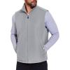 COOFANDY Men’s Casual Outerwear Vest Lightweight Full-Zip Sleeveless Jacket Outdoor Hiking Travel Golf Vest with Pockets(Light Grey)