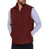 COOFANDY Men’s Casual Outerwear Vest Lightweight Full-Zip Sleeveless Jacket Outdoor Hiking Travel Golf Vest with Pockets(Wine Red)
