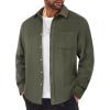 COOFANDY Mens Flannel Shirts Long Sleeve Lightweight Plaid Shirt Casual Button Down Shirts Jacket(Army Green)