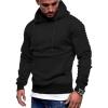 COOFANDY Mens Hoodie Casual Drawstring Athletic Hoodies Hooded Pullover Sweatshirts with Pocket(Black)