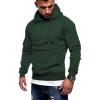 COOFANDY Mens Hoodie Casual Drawstring Athletic Hoodies Hooded Pullover Sweatshirts with Pocket(Dark Green)