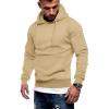 COOFANDY Mens Hoodie Casual Drawstring Athletic Hoodies Hooded Pullover Sweatshirts with Pocket(Khaki)