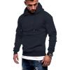 COOFANDY Mens Hoodie Casual Drawstring Athletic Hoodies Hooded Pullover Sweatshirts with Pocket(Navy Blue)