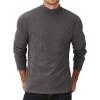 COOFANDY Men’s Mock Turtleneck Sweater Long Sleeve Half Neck Pullover Thermal Casual Ribbed High Neck Pullover Sweater(Dark Gray)