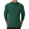 COOFANDY Men’s Mock Turtleneck Sweater Long Sleeve Half Neck Pullover Thermal Casual Ribbed High Neck Pullover Sweater(Dark Green)