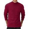 COOFANDY Men’s Mock Turtleneck Sweater Long Sleeve Half Neck Pullover Thermal Casual Ribbed High Neck Pullover Sweater(Wine Red)