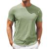 COOFANDY Men’s T Shirt Short Sleeve Classic Crew Neck T-Shirt Casual Summer Basic Tee Shirts(Light Green)