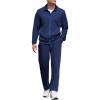 COOFANDY Men’s Tracksuits Casual Sweatsuit 2 Piece Full Zip Athletic Jogging Suit Sets Sport Sweat Suit(Navy)