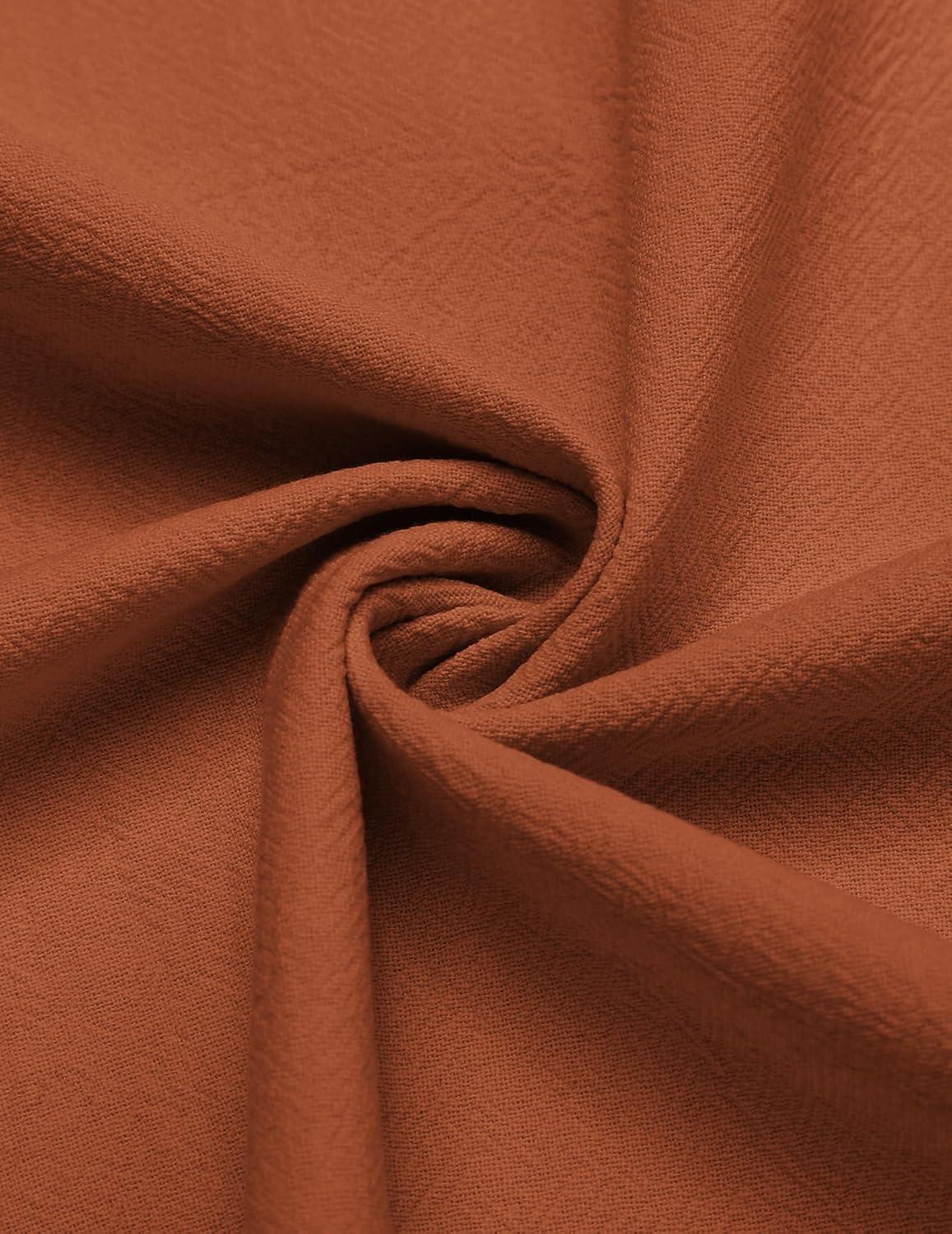 imageCOOFANDY Men Tank Top Cotton Linen Beach Sleeveless Shirt Lace Up Bohemian Hippie Renaissance Pirate Kilt Medieval TunicBrick Red