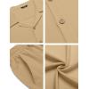 COOFANDY Men 2 Piece Linen Outfit Beach Button Down Shirt Casual Loose Pant Sets(Light Tan)