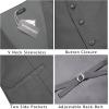 COOFANDY Men’s Business Suit Vest Casual Dress Vest Slim Fit Formal Waistcoat(Dark Grey)