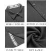 COOFANDY Men’s Button Down Shirts with Pocket – Short Sleeve Casual Shirts for Summer, Beach, Vacation & Wedding(Deep Grey)