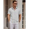 COOFANDY Mens Casual Button Down Shirts Short Sleeve Business Shirts Lightweight Wrinkle Free Dress Shirts(A-white)