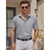 COOFANDY Mens Casual Button Down Shirts Short Sleeve Business Shirts Lightweight Wrinkle Free Dress Shirts(Light Gray)