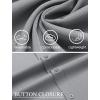 COOFANDY Mens Casual Button Down Shirts Short Sleeve Business Shirts Lightweight Wrinkle Free Dress Shirts(Light Gray)