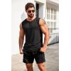 COOFANDY Men’s Casual Tank Top Sleeveless Henley Shirts Muscle Fit T Shirt(01-black(1pcs))