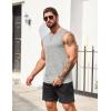 COOFANDY Men’s Casual Tank Top Sleeveless Henley Shirts Muscle Fit T Shirt(01-light Grey(1pcs))