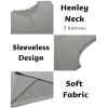 COOFANDY Men’s Casual Tank Top Sleeveless Henley Shirts Muscle Fit T Shirt(01-light Grey(1pcs))