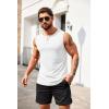 COOFANDY Men’s Casual Tank Top Sleeveless Henley Shirts Muscle Fit T Shirt(01-white(1pcs))