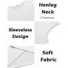 COOFANDY Men’s Casual Tank Top Sleeveless Henley Shirts Muscle Fit T Shirt(01-white(1pcs))