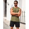COOFANDY Men’s Casual Tank Top Sleeveless Henley Shirts Muscle Fit T Shirt(02-dark Grey/Army Green(2pcs))