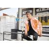 COOFANDY Men’s Metallic Jacket 70s Disco Dance Party Costume Shiny Varsity Zipper Baseball Bomber Jacket(Orange)