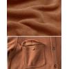 COOFANDY Men’s Polar Fleece Shacket Long Sleeve Casual Button Down Shirt Jacket with Pockets(Camel)