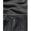 COOFANDY Men’s Polar Fleece Shacket Long Sleeve Casual Button Down Shirt Jacket with Pockets(Dark Grey)