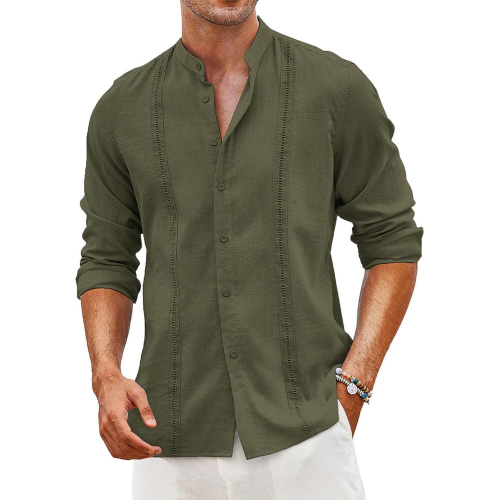 imageCOOFANDY Mens CasualArmy Green