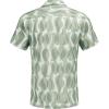 COOFANDY Men’s Casual Button Down Shirts Short Sleeve Textured Summer Beach Shirt with Pocket(Sage Green Patterned)