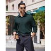COOFANDY Mens Dress Shirts Long Sleeve Wrinkle Free Shirt Textured Business Casual Button Down Shirt(Lake Green)