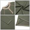 COOFANDY Mens Henley Shirts Long Sleeve Casual Button V Neck T-Shirt Lightweight Fashion Pullover Shirts(Heather Army Green)
