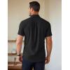 COOFANDY Men’s Short Sleeve Button Down Shirts Casual Summer Untucked Wrinkle Free Dress Shirts with Pocket(Black)
