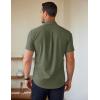 COOFANDY Men’s Short Sleeve Button Down Shirts Casual Summer Untucked Wrinkle Free Dress Shirts with Pocket(Chive)