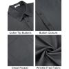 COOFANDY Men’s Short Sleeve Button Down Shirts Casual Summer Untucked Wrinkle Free Dress Shirts with Pocket(Granite Gray)