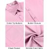 COOFANDY Men’s Short Sleeve Button Down Shirts Casual Summer Untucked Wrinkle Free Dress Shirts with Pocket(Icy Pink)