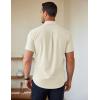 COOFANDY Men’s Short Sleeve Button Down Shirts Casual Summer Untucked Wrinkle Free Dress Shirts with Pocket(Vanilla Ice)