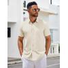 COOFANDY Men’s Short Sleeve Button Down Shirts Casual Summer Untucked Wrinkle Free Dress Shirts with Pocket(Vanilla Ice)