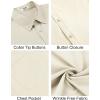 COOFANDY Men’s Short Sleeve Button Down Shirts Casual Summer Untucked Wrinkle Free Dress Shirts with Pocket(Vanilla Ice)