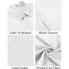 COOFANDY Men’s Short Sleeve Button Down Shirts Casual Summer Untucked Wrinkle Free Dress Shirts with Pocket(White)