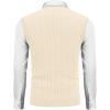COOFANDY Men’s Sweater Vest Cable Knitted V Neck Slim Fit Sleeveless Pullover Sweater(Beige)