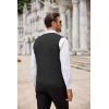 COOFANDY Men’s Sweater Vest Cable Knitted V Neck Slim Fit Sleeveless Pullover Sweater(Black)