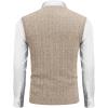 COOFANDY Men’s Sweater Vest Cable Knitted V Neck Slim Fit Sleeveless Pullover Sweater(Brown)