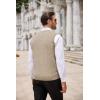 COOFANDY Men’s Sweater Vest Cable Knitted V Neck Slim Fit Sleeveless Pullover Sweater(Brown)