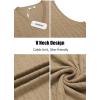 COOFANDY Men’s Sweater Vest Cable Knitted V Neck Slim Fit Sleeveless Pullover Sweater(Khaki)